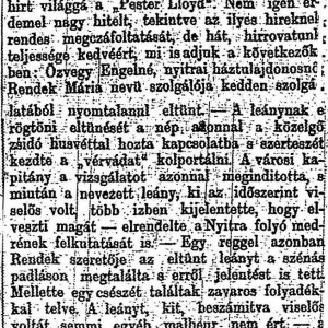 „Tisza-Eszlár új kiadásban.” (Forrás: Magyar Polgár, 1883. 04. 17., 5. o.)
